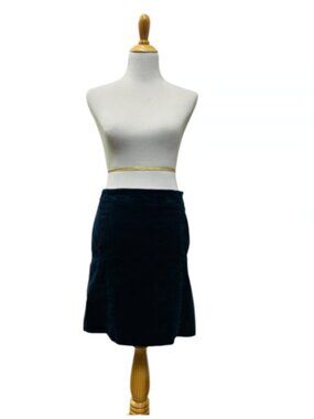 Ann Taylor Factory 4 navy corduroy mini skirt